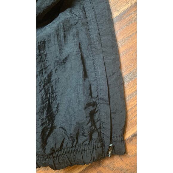 Reebok Track Pants Men Sz Large Black White Zipper Ankle Athletic String Missing - Picture 3 of 10